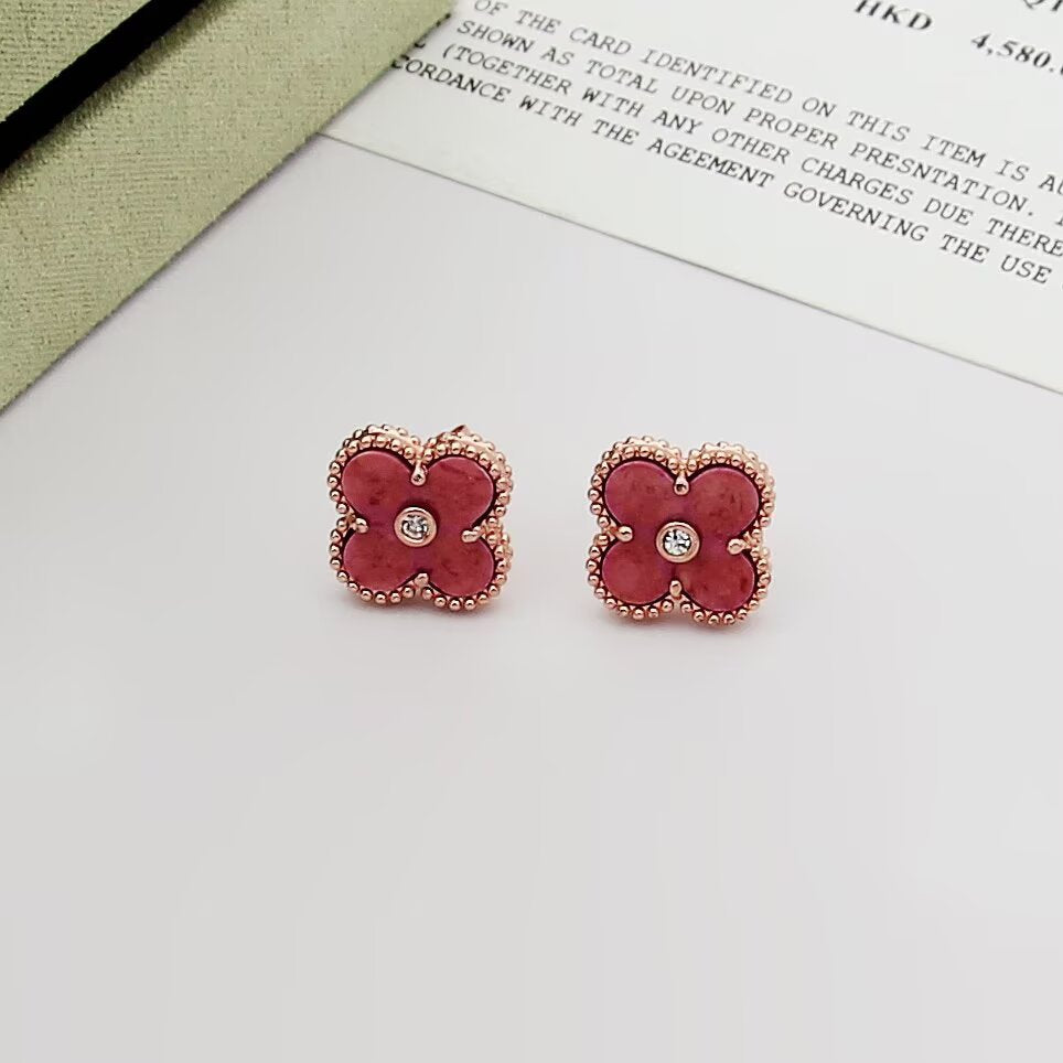 Crystal Four-Leaf Clover Earrings