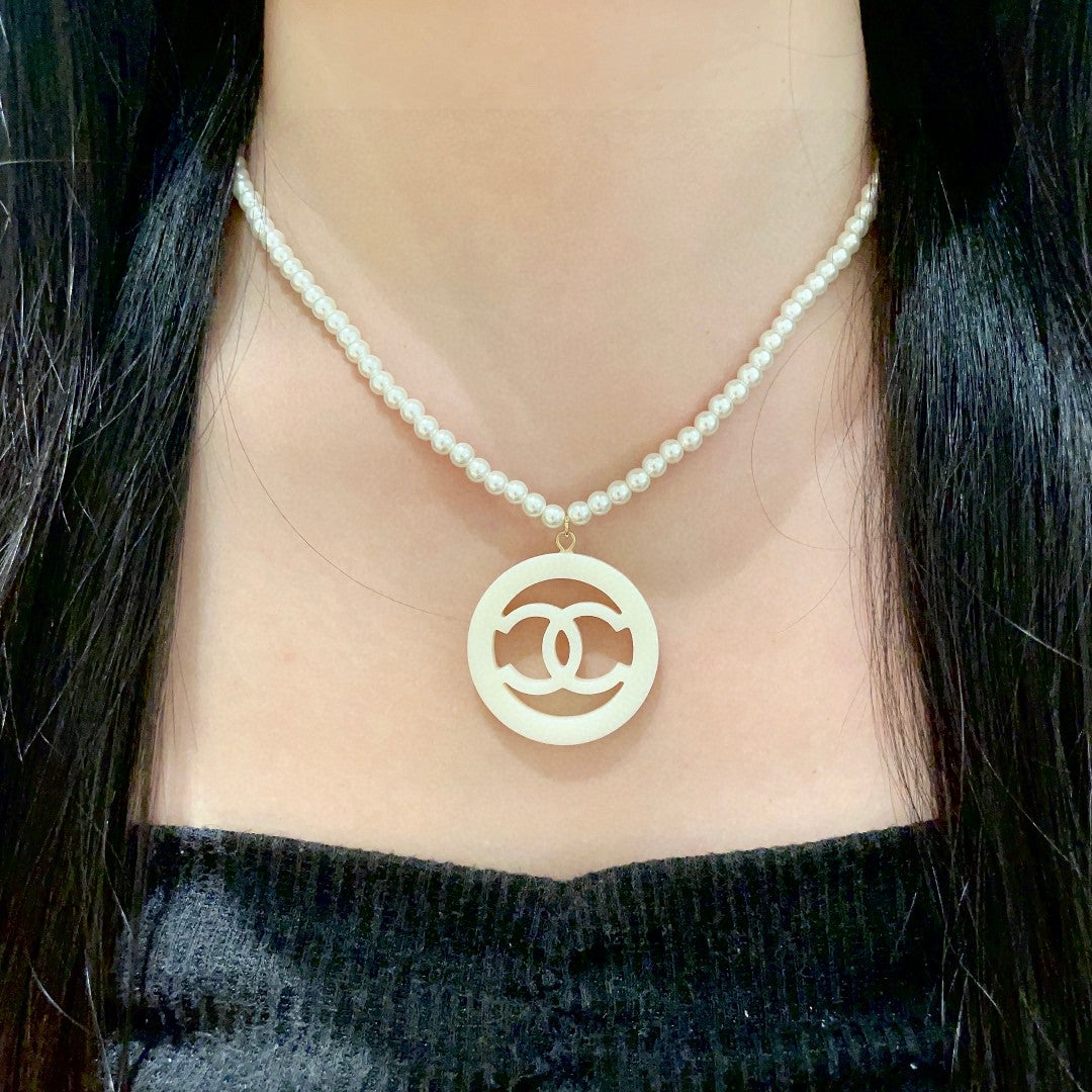 CHANEL P90 Pearl Double-C Necklace