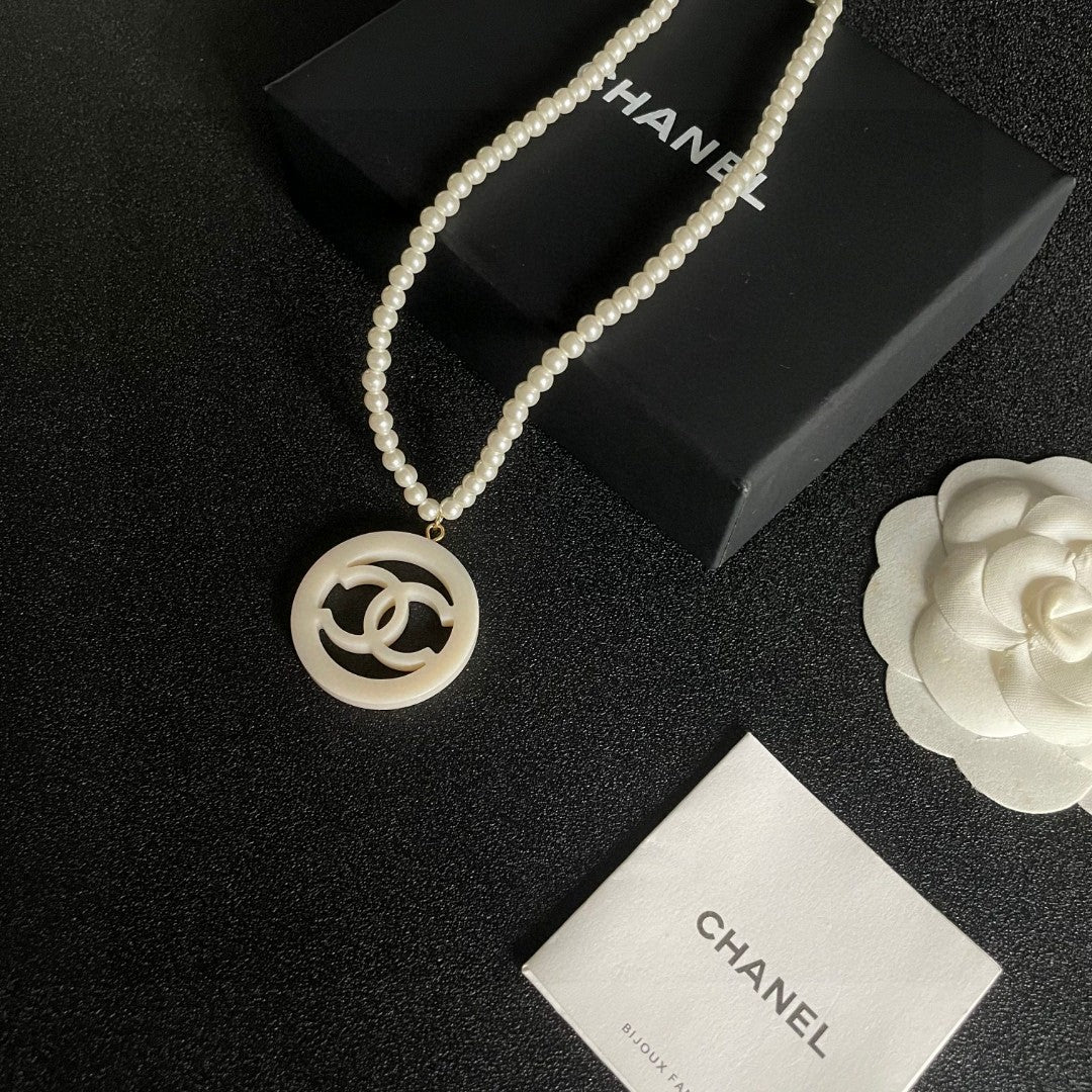 CHANEL P90 Pearl Double-C Necklace