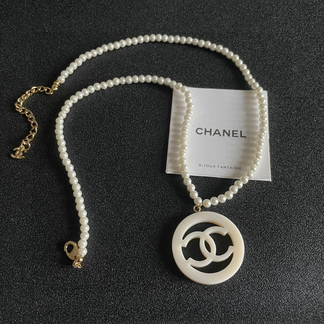 CHANEL P90 Pearl Double-C Necklace