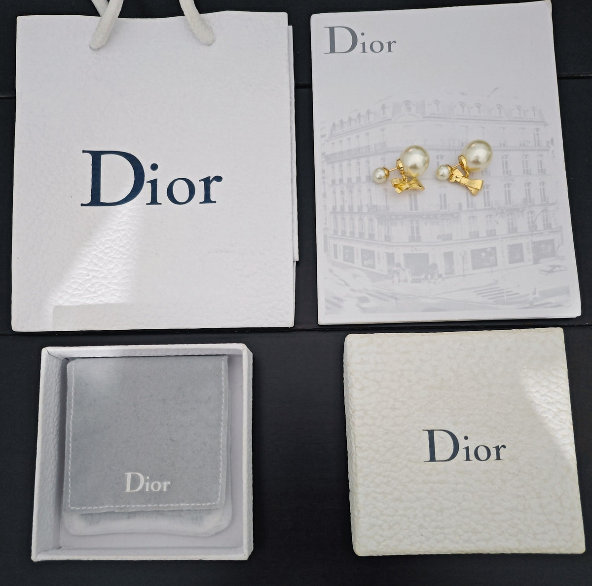 P65 Pearl Bow Earrings