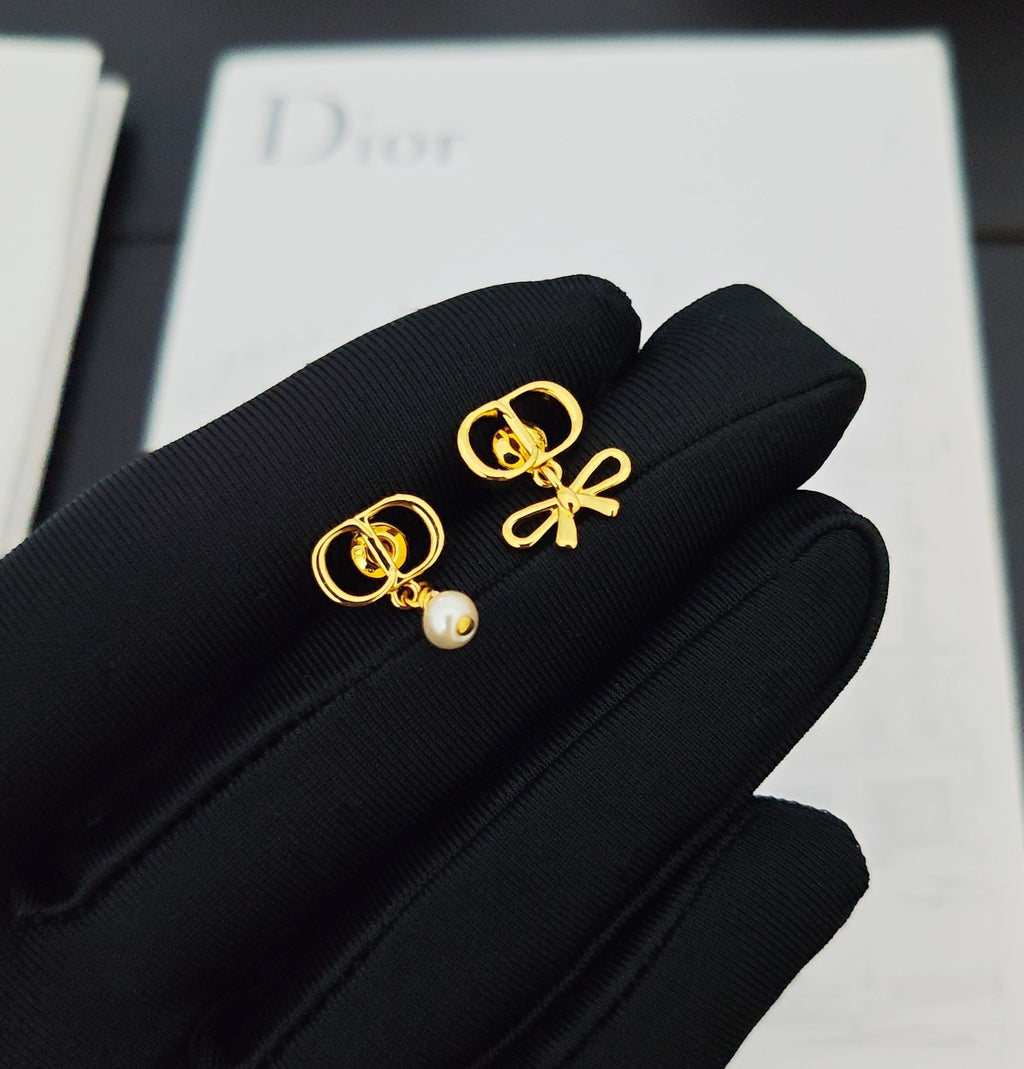 Pearl Bow Earrings