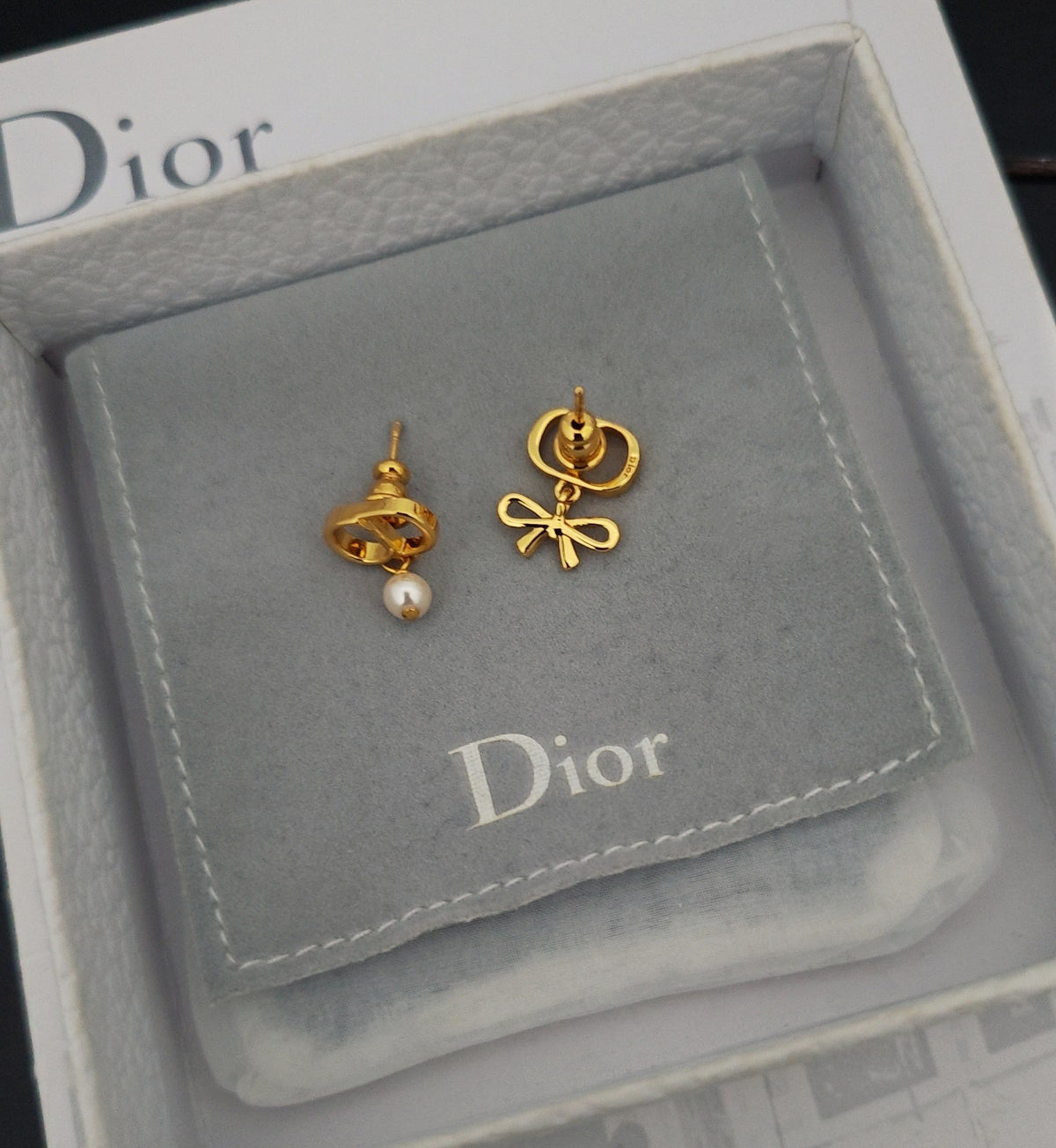 Pearl Bow Earrings