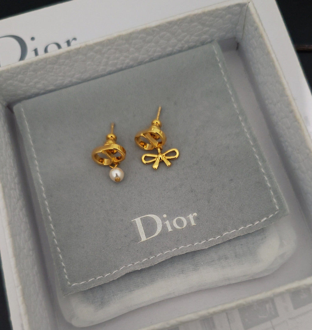Pearl Bow Earrings