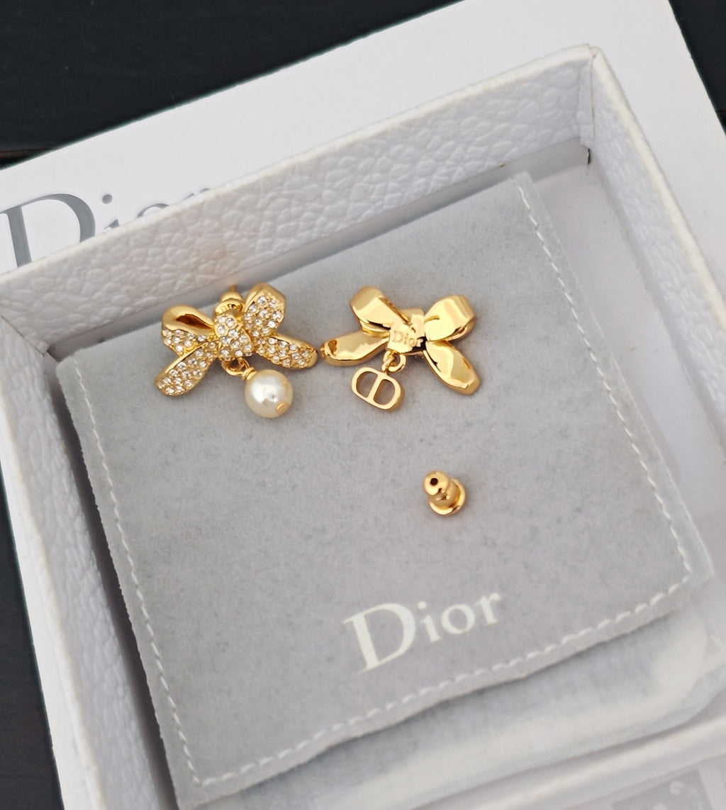 Crystal Bow Earrings