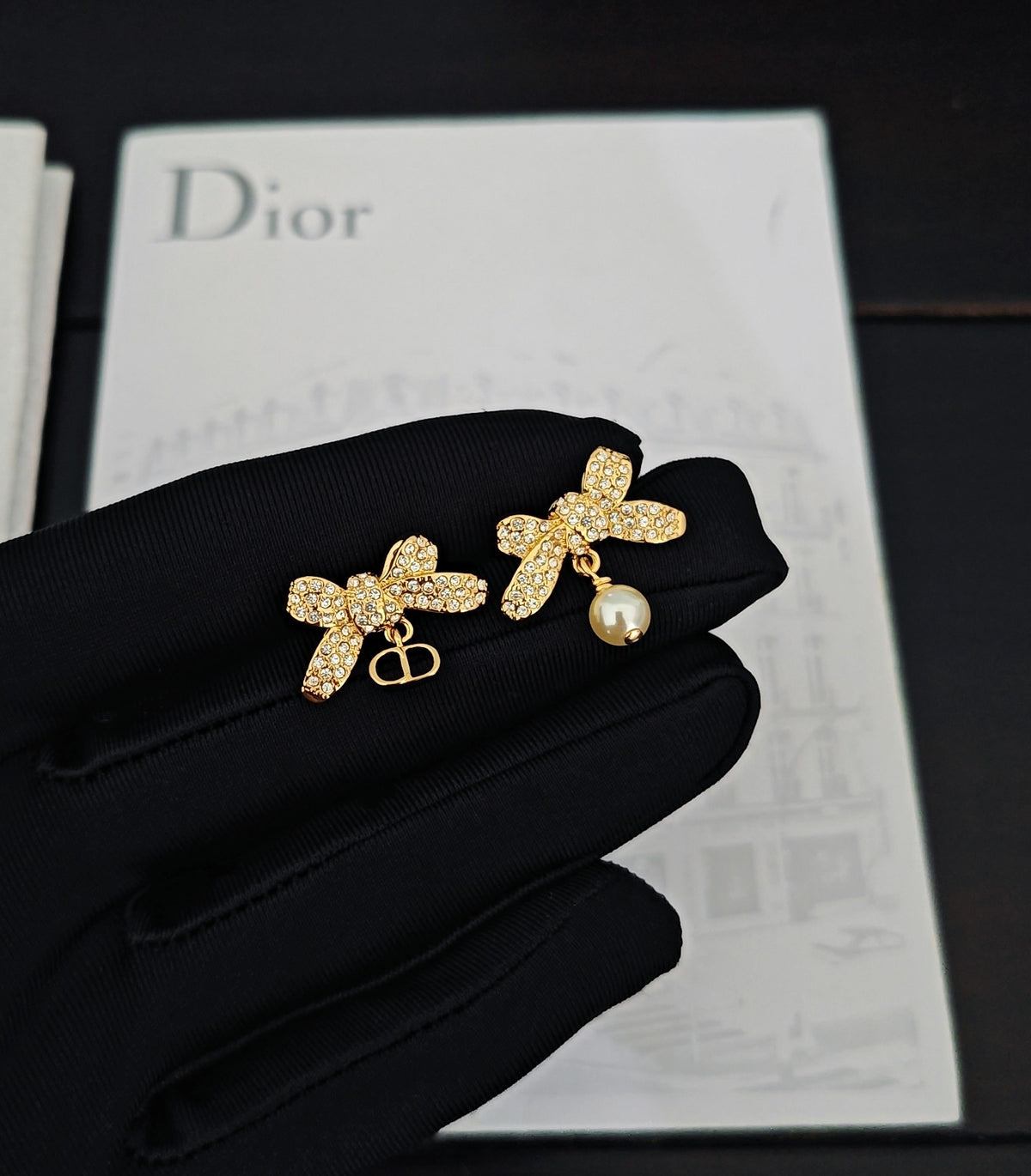 Crystal Bow Earrings