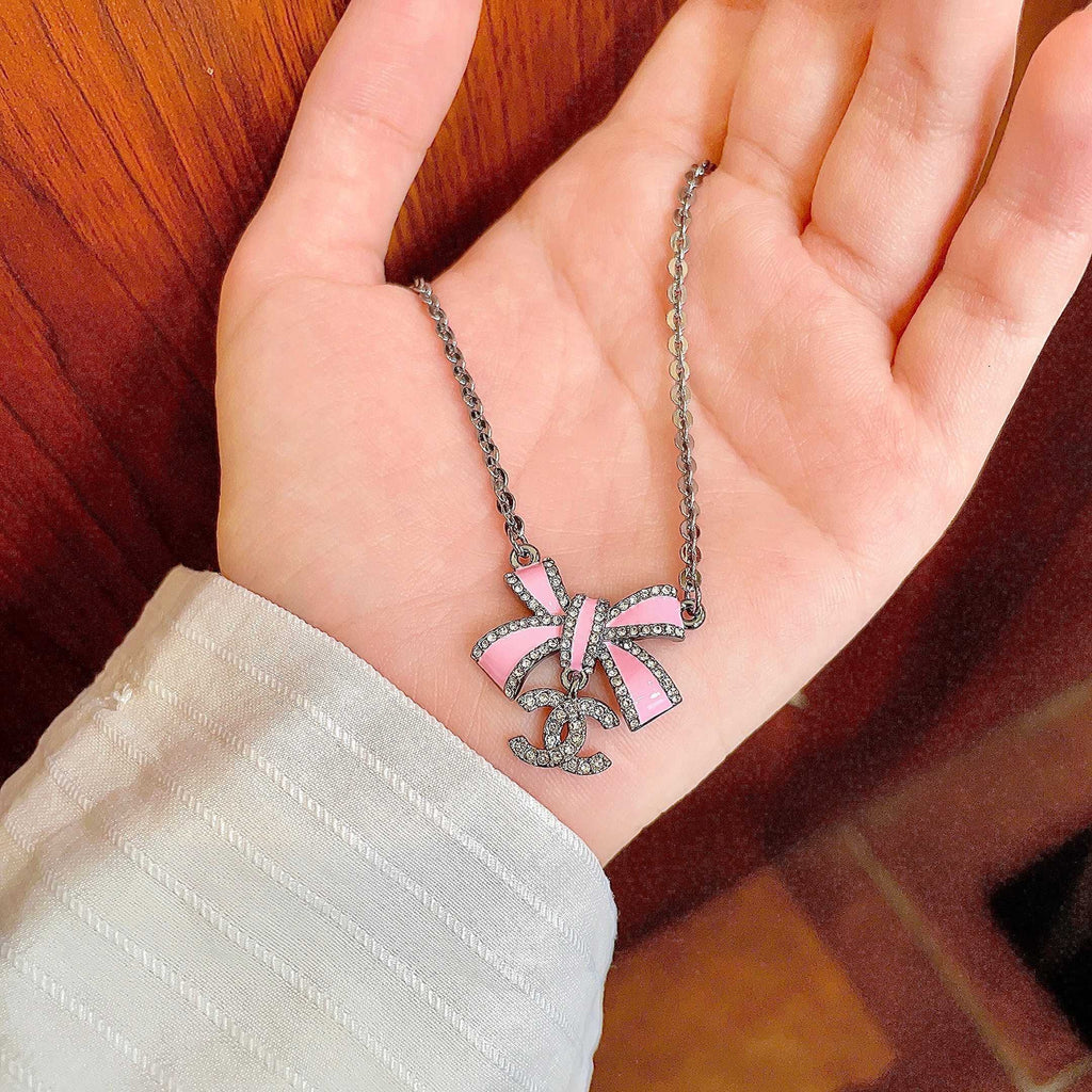 CHANEL P85 Double-C Bow Necklace