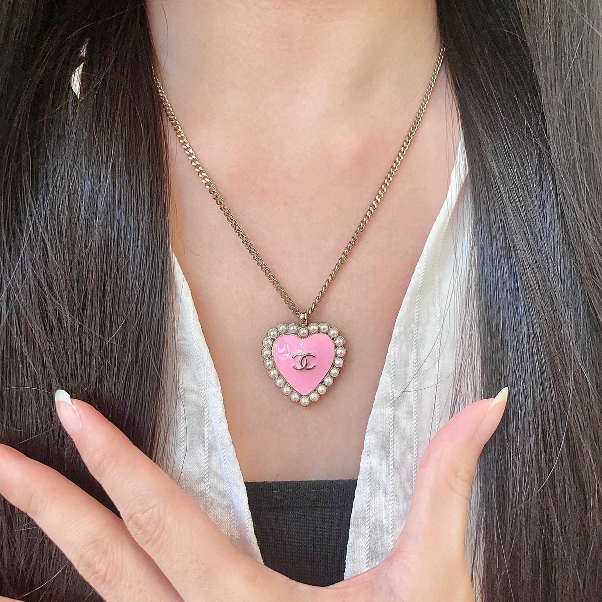 CHANEL P85 Pearl Double-C Necklace