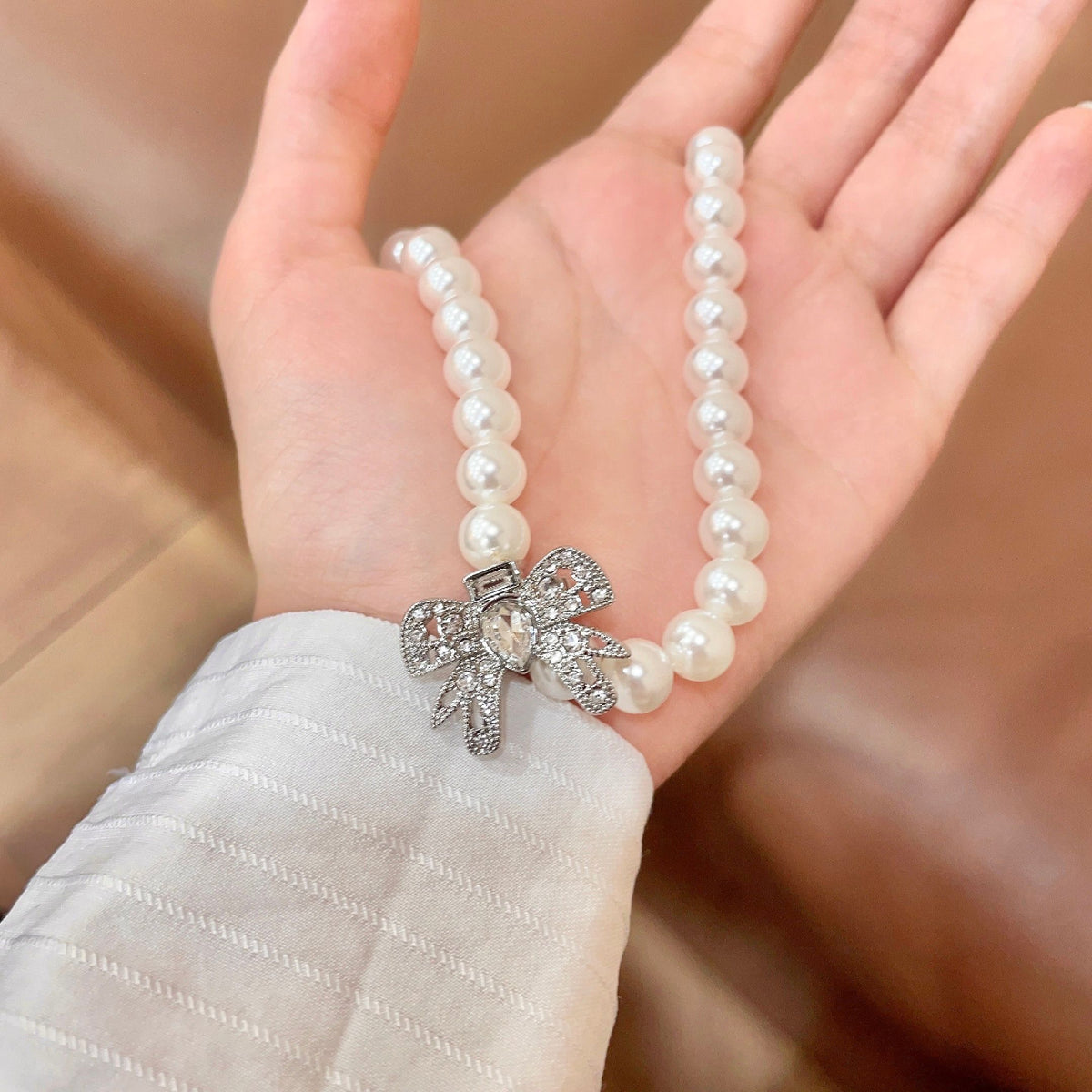 MIU MIU P80 Pearl Pendant Necklace