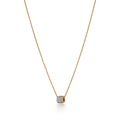 TIFFANY & CO. Crystal 18K Gold Gold-Tone Silver-Tone Necklace
