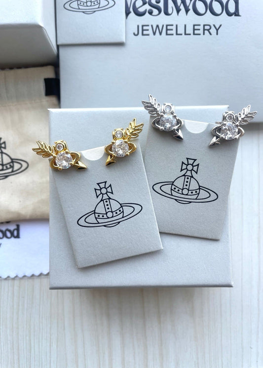 Vivienne Westwood Arrow Through the Heart" Stud Earrings