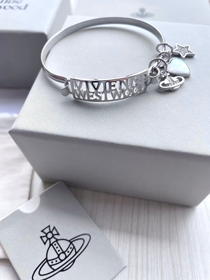 Vivienne Westwood Shell & Heart Initial Bracelet