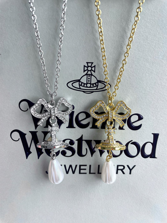 Vivienne Westwood Pearl & Rhinestone Necklace