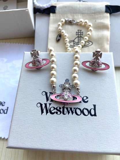Vivienne Westwood Pearl Planet Necklace