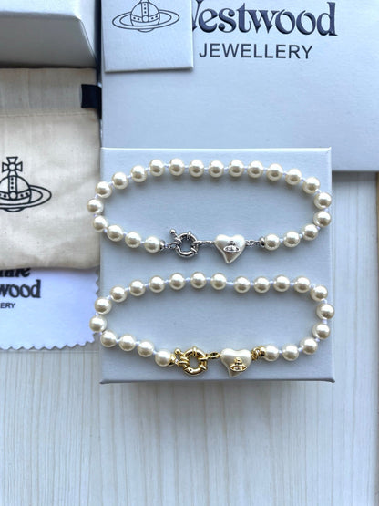 Vivienne Westwood Heart & Pearl Bracelet