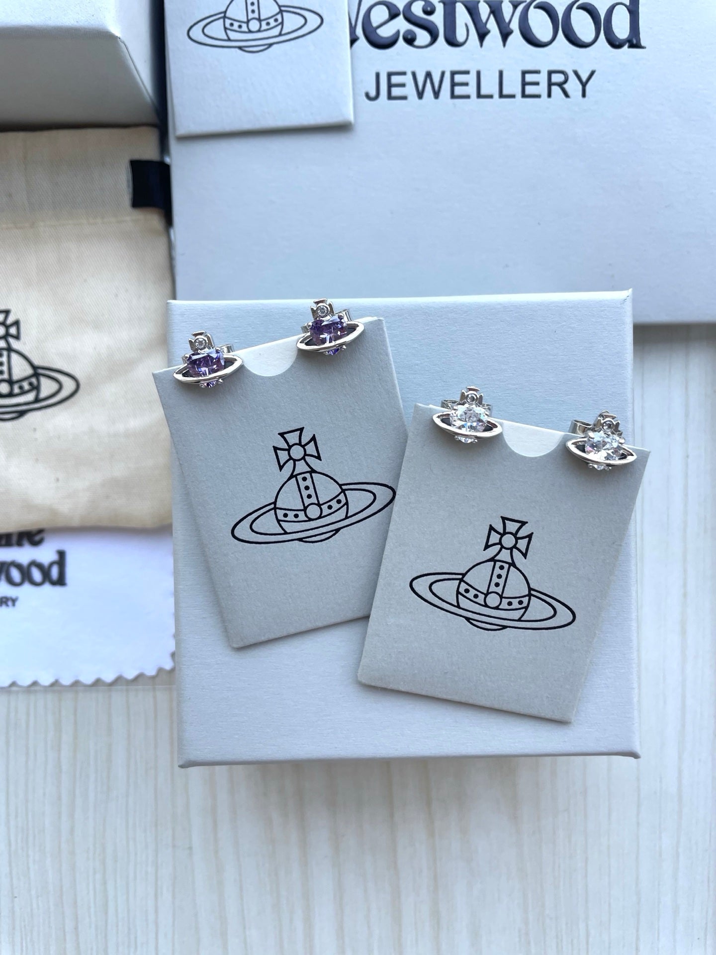 Vivienne Westwood Rhinestone Stud Earrings
