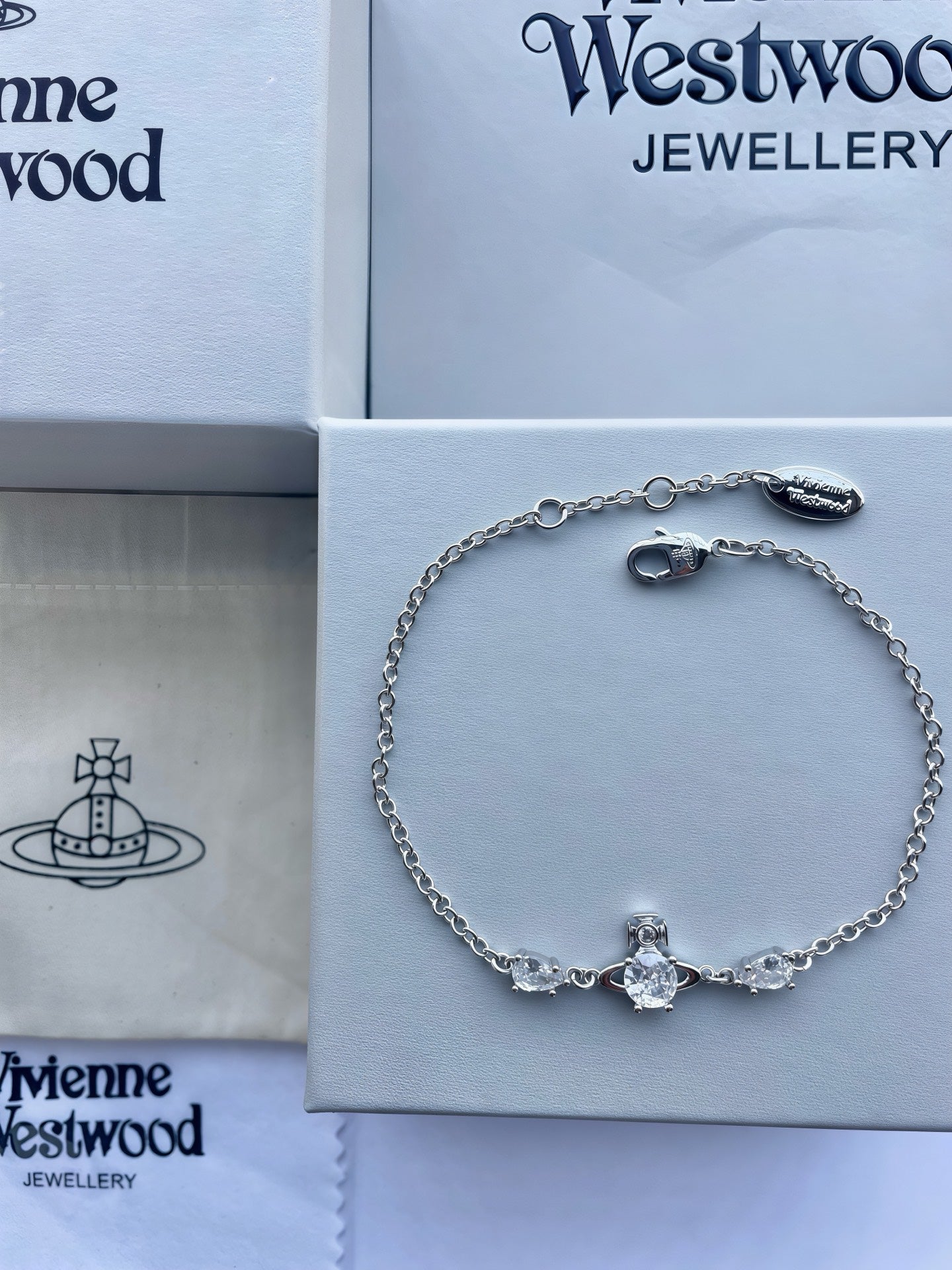Vivienne Westwood Simple Rhinestone Bracelet