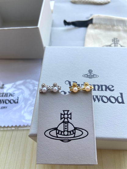 Vivienne Westwood Pearl Planet" Stud Earrings