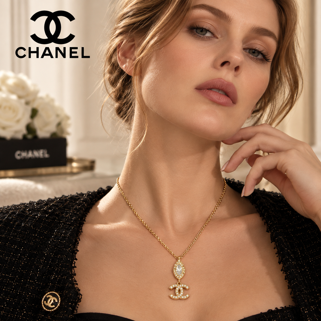 CHANEL P60 Crystal Chain Necklace