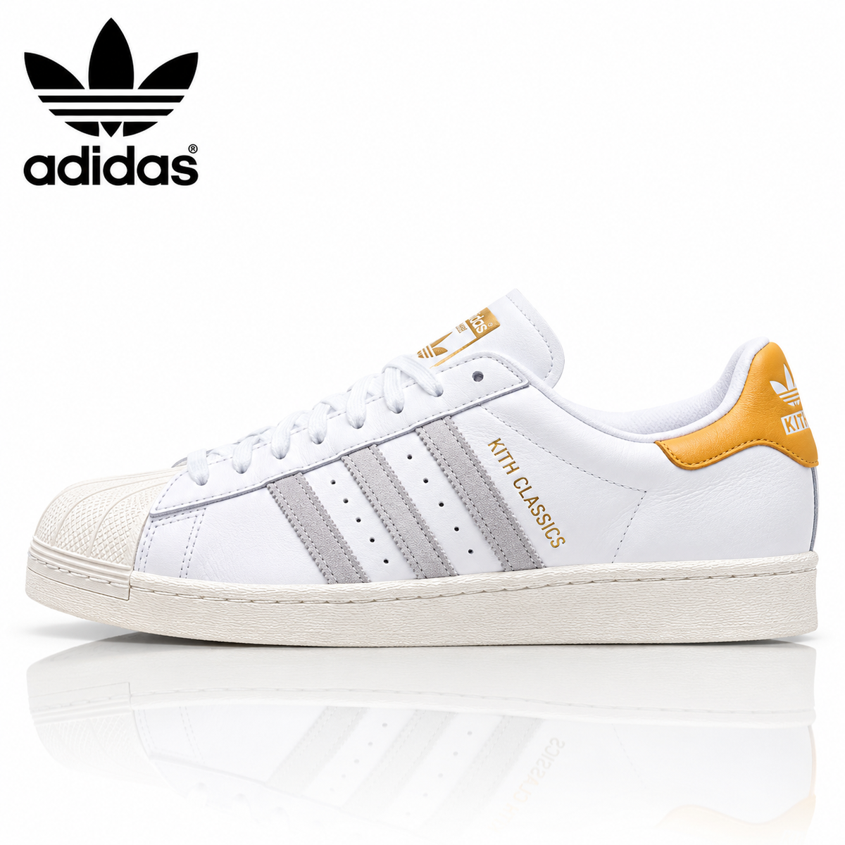 Kith × adidas Superstar White Low-Top Sneakers IE4798