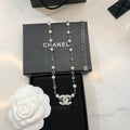 CHANEL Pearl Crystal Enamel Necklace