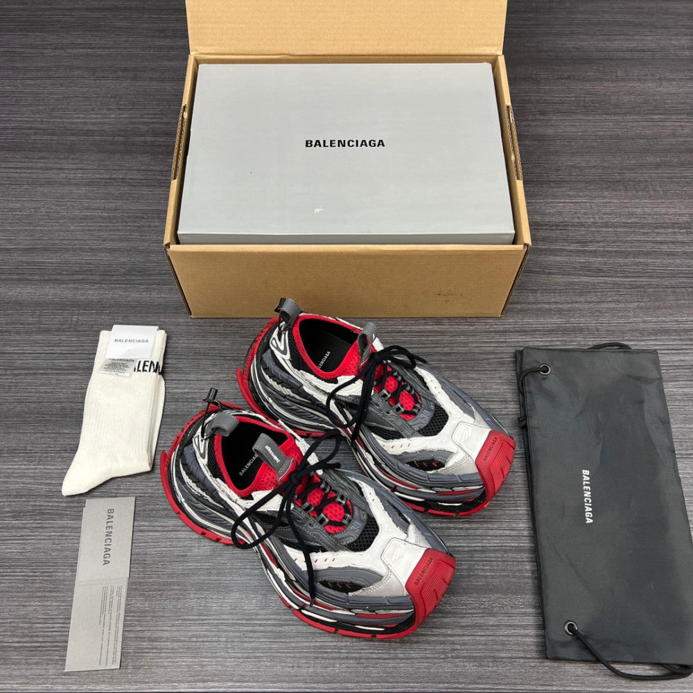 Balenciaga 420 纯原版本Balenciaga巴黎世家 Platform 16XL 厚底系带 老爹鞋 16cm 男款 灰红 Balenciaga 16 Boot #01 - Color 01 - Image 3