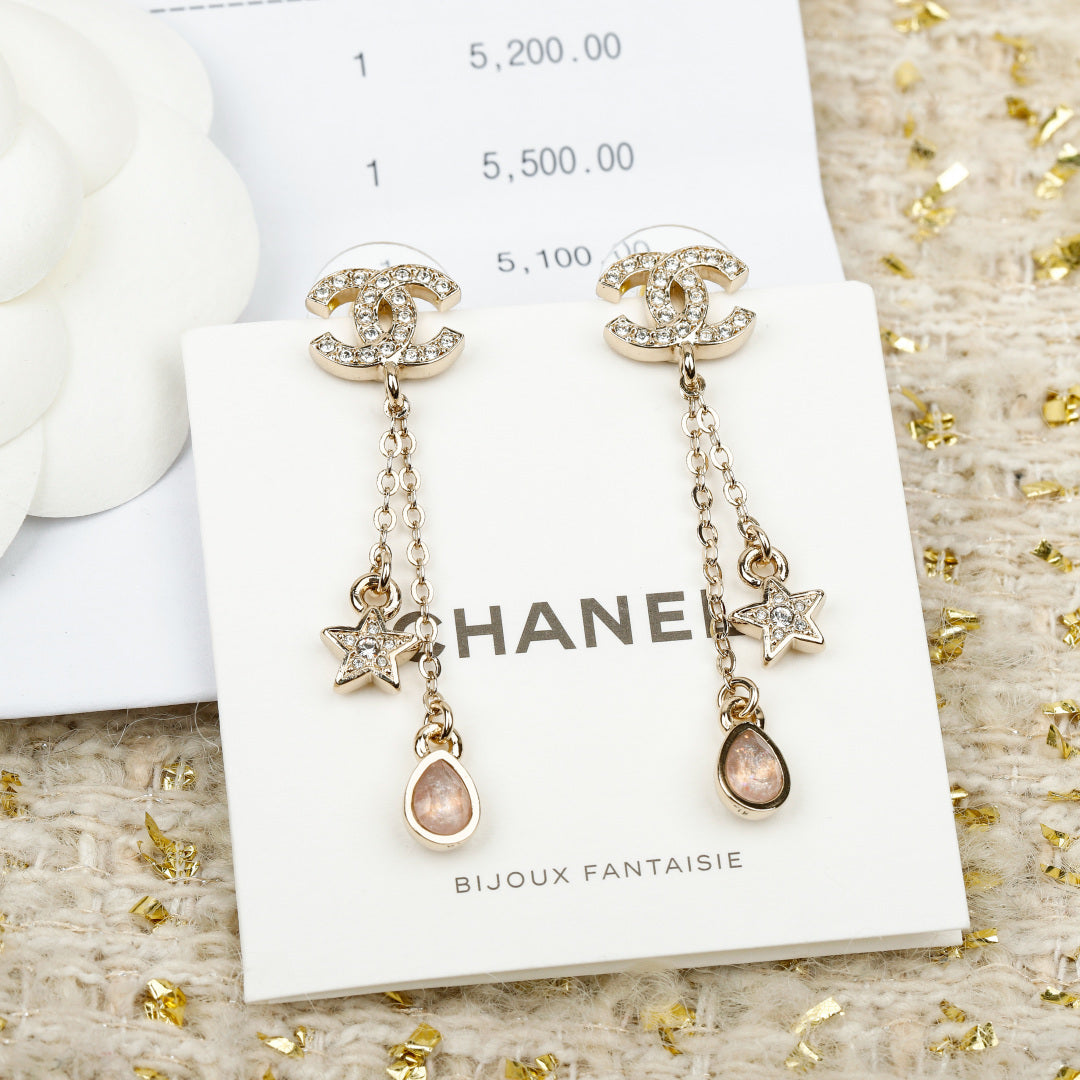 Crystal Double-C Earrings