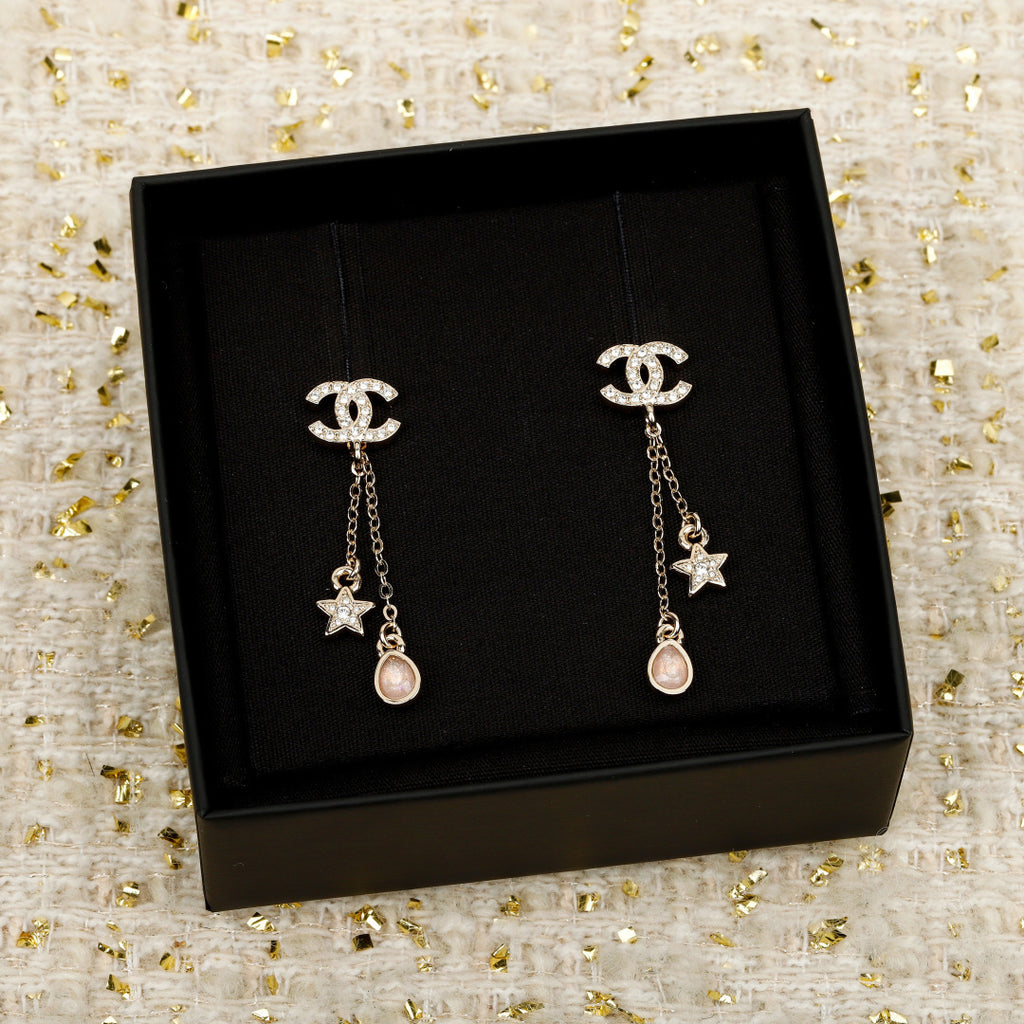 Crystal Double-C Earrings