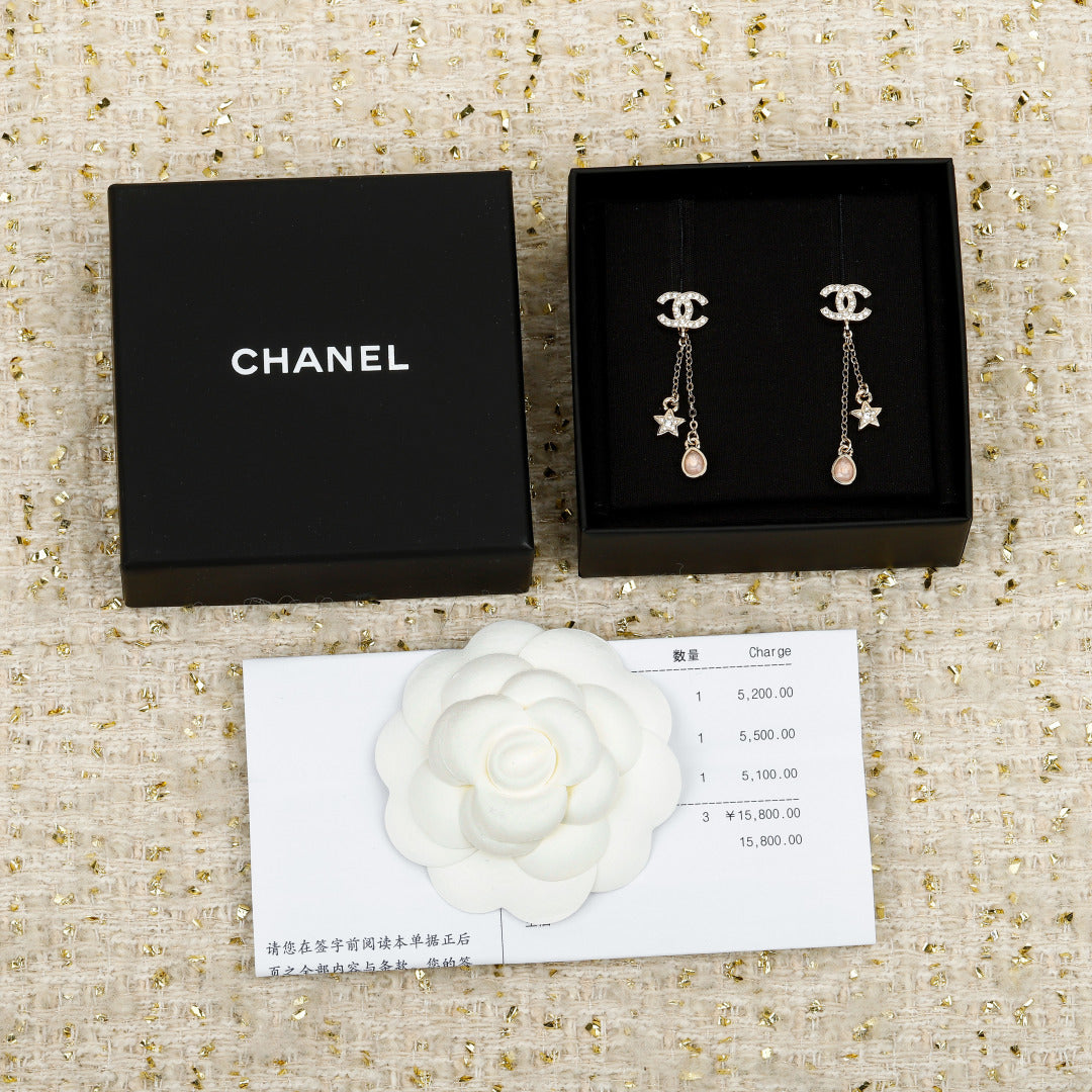 Crystal Double-C Earrings