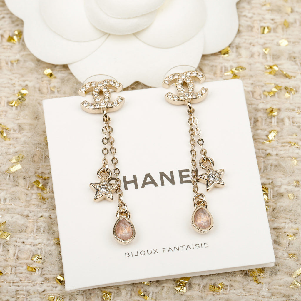 Crystal Double-C Earrings