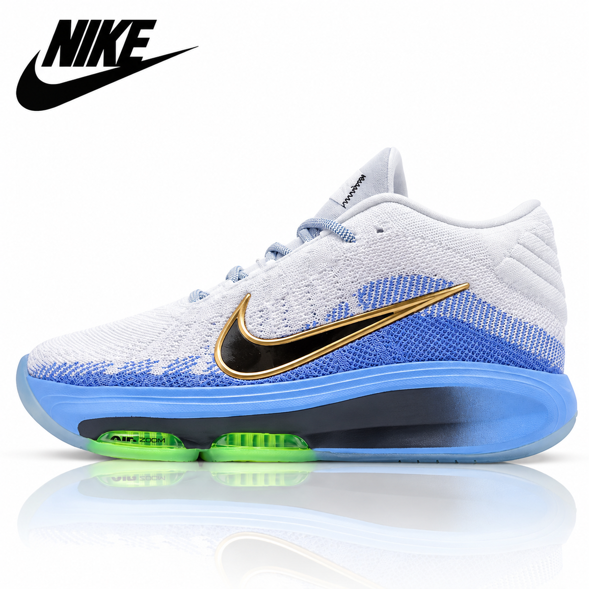 Nike G.T. Hustle 3 EP Basketball Shoes - White Blue Gold