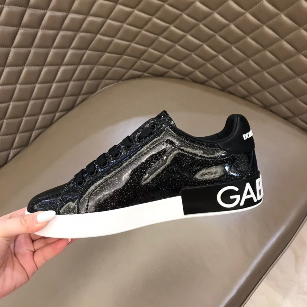 P190[玫瑰][玫瑰]，2021夏季新款Dolce＆Gabbana/顶级原单 Size：38-45 DG重工系列，进口原版PVC材质，黑中带闪，水染内里，精致奢华，超A级别！版型对比专柜正品，丝毫不差！ #382557 - image 8