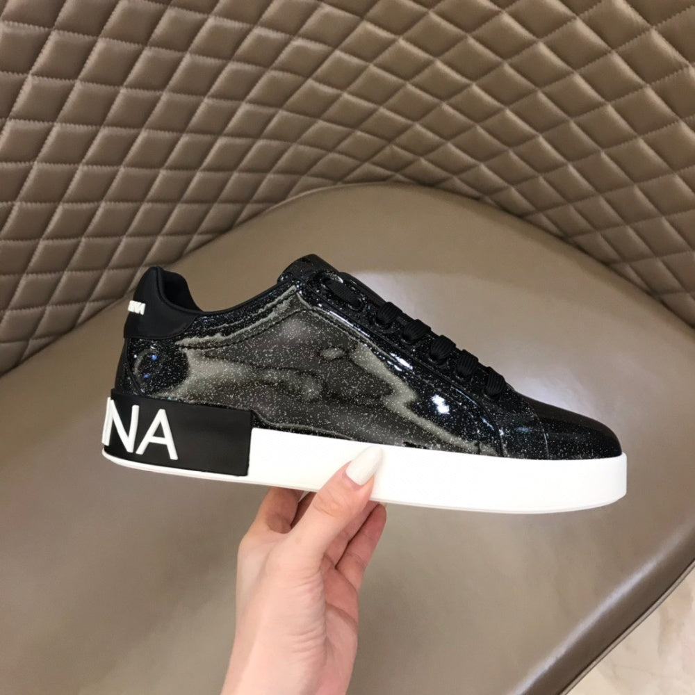 P190[玫瑰][玫瑰]，2021夏季新款Dolce＆Gabbana/顶级原单 Size：38-45 DG重工系列，进口原版PVC材质，黑中带闪，水染内里，精致奢华，超A级别！版型对比专柜正品，丝毫不差！ #382557 - image 6