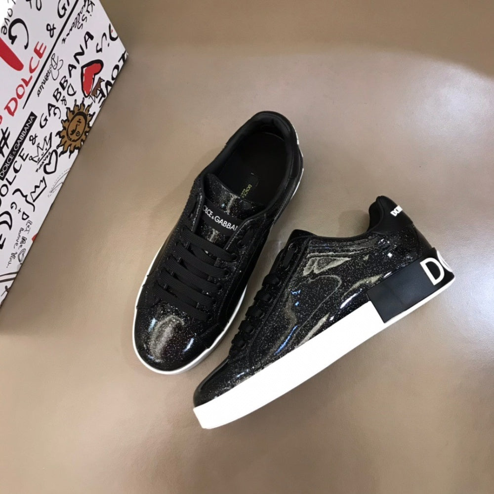 P190[玫瑰][玫瑰]，2021夏季新款Dolce＆Gabbana/顶级原单 Size：38-45 DG重工系列，进口原版PVC材质，黑中带闪，水染内里，精致奢华，超A级别！版型对比专柜正品，丝毫不差！ #382557 - image 2