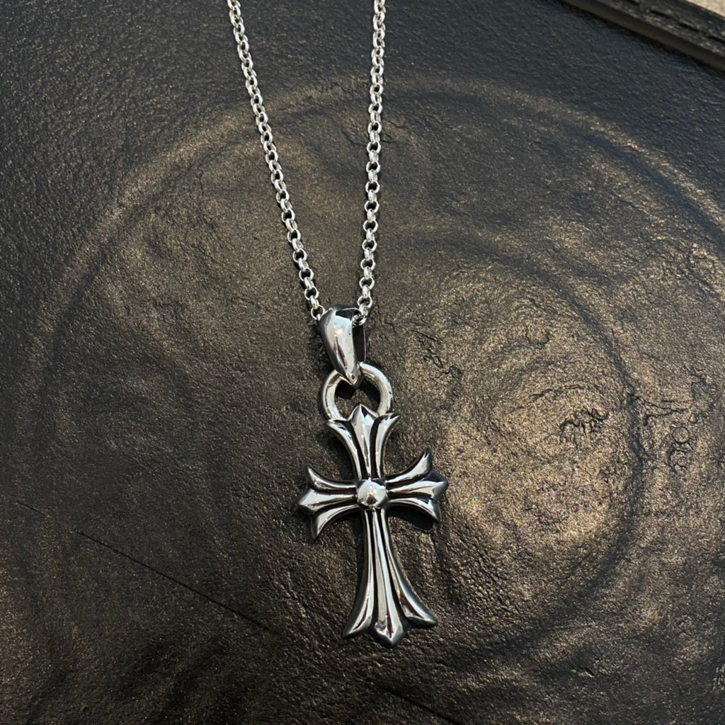 Pearl Vintage Cross Necklace
