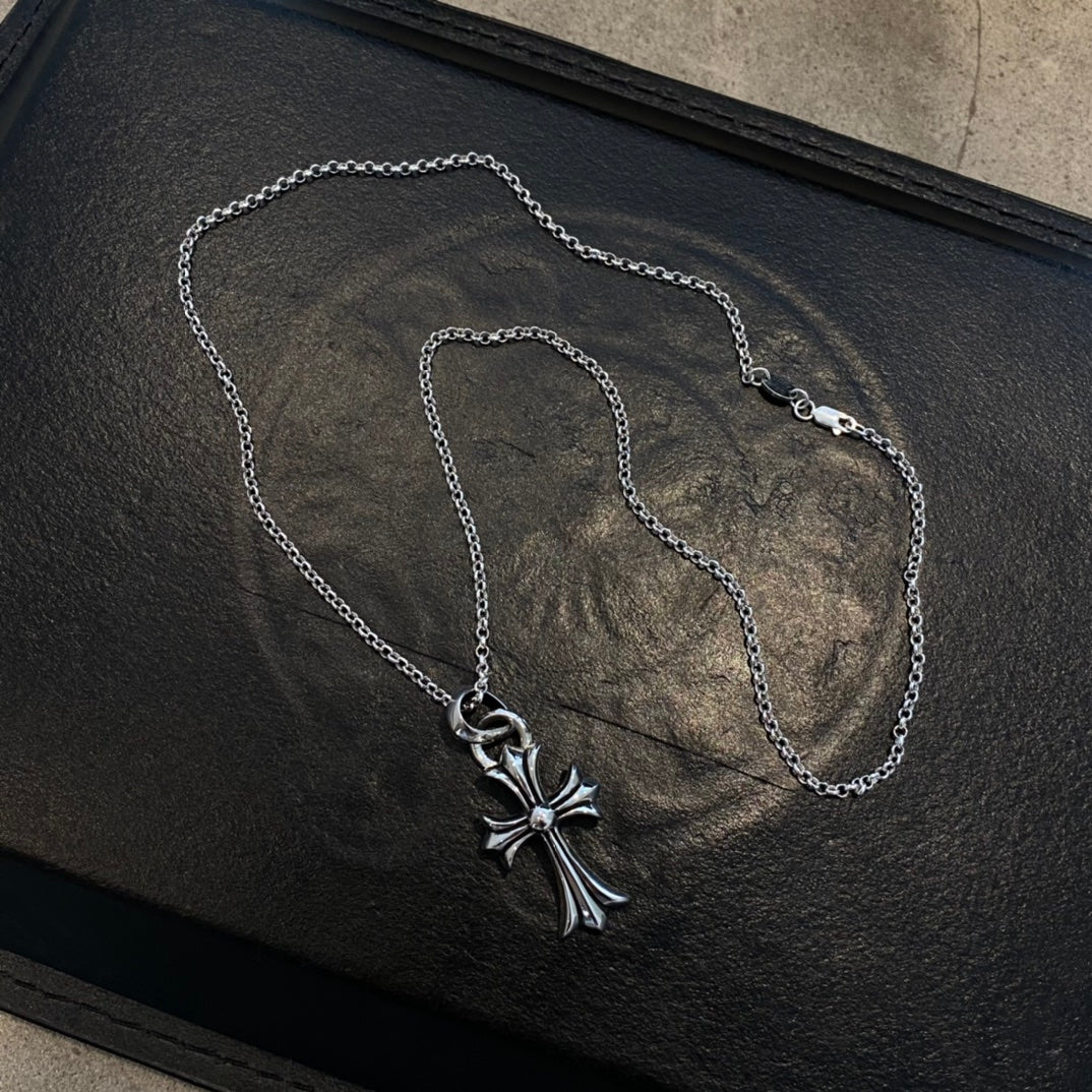 Pearl Vintage Cross Necklace