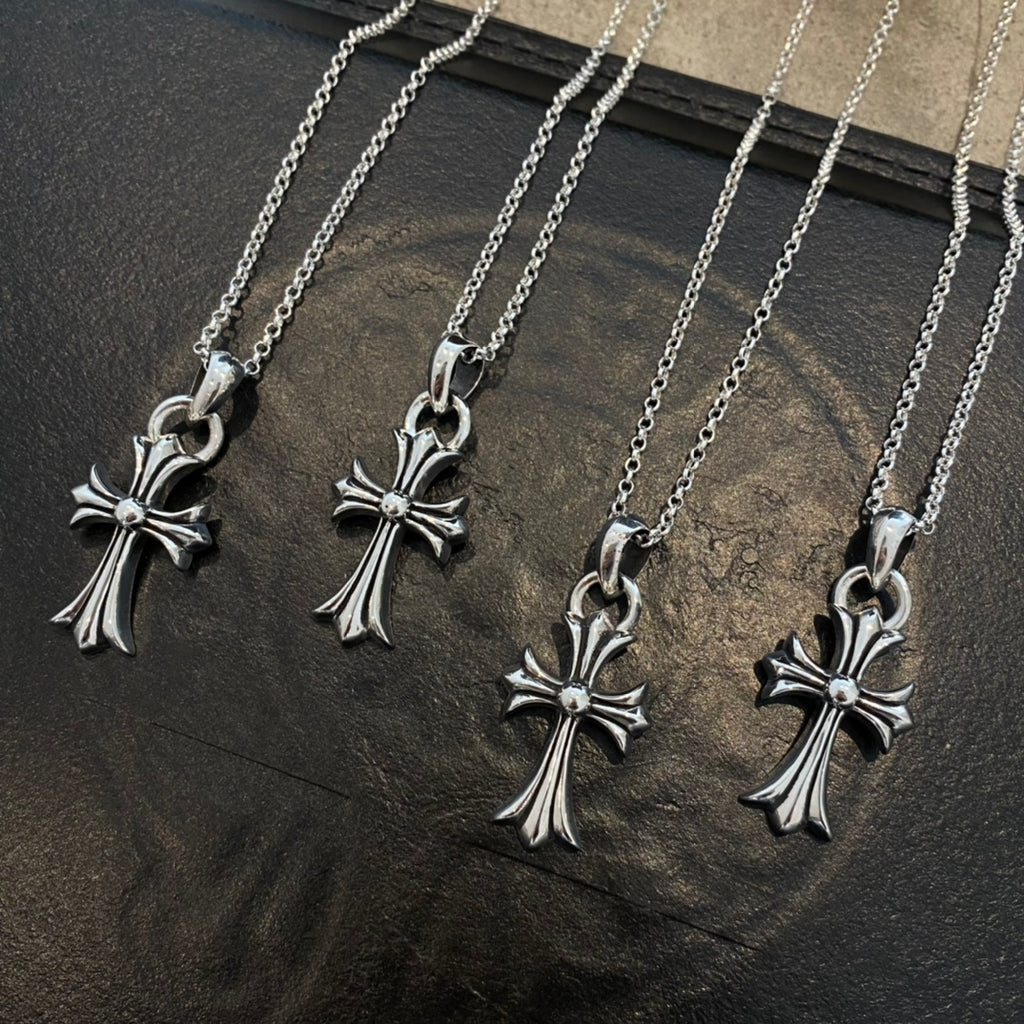 Pearl Vintage Cross Necklace