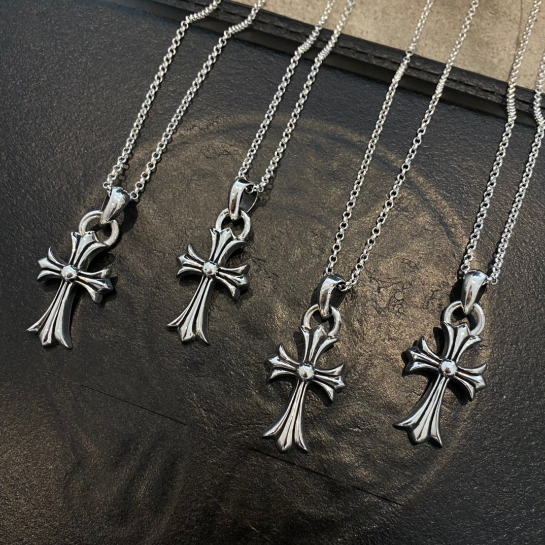 Pearl Vintage Cross Necklace