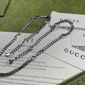 GUCCI Enamel Interlocking-G Wide Necklace