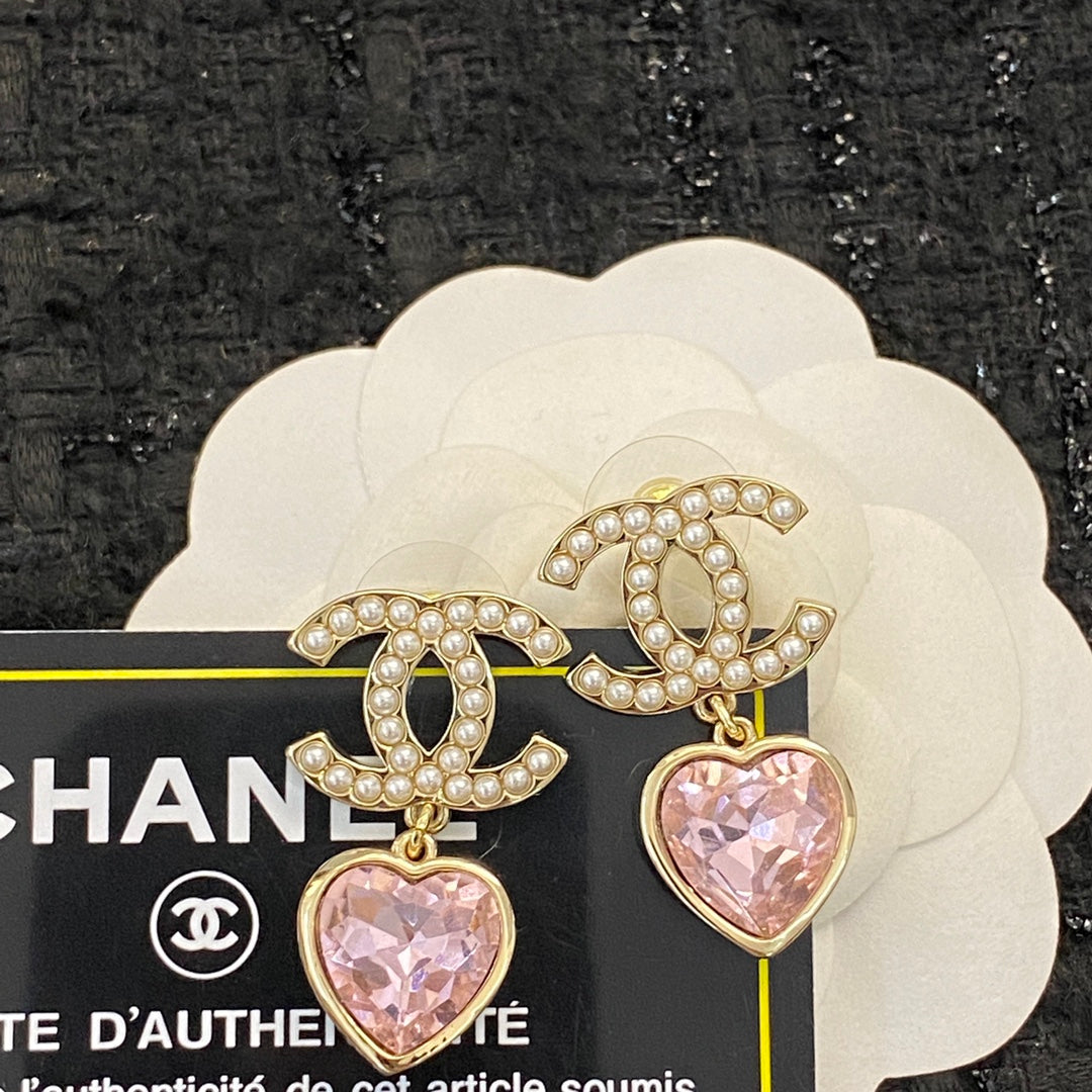 CHANEL Crystal Double-C Pendant Necklace