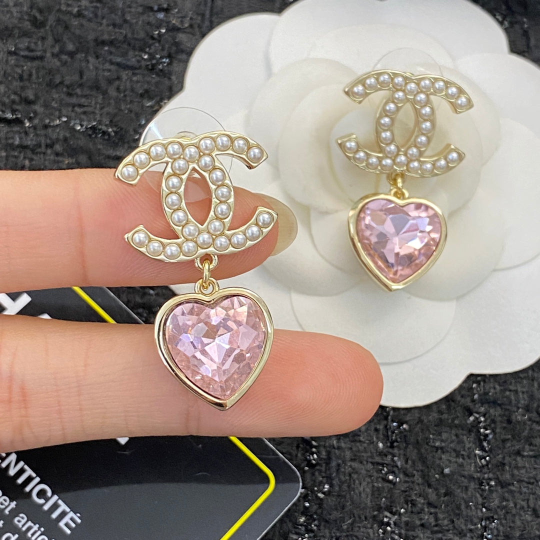 CHANEL Crystal Double-C Pendant Necklace