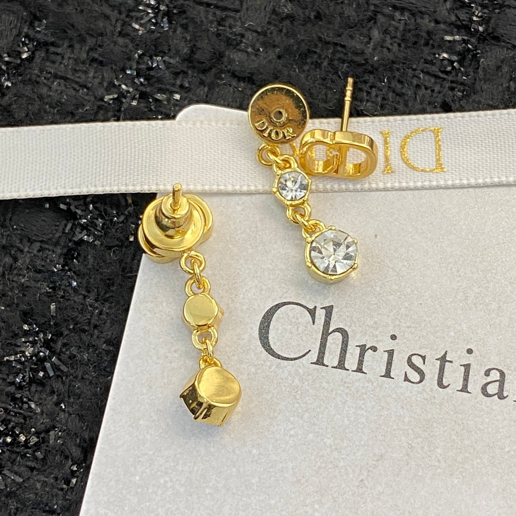 DIOR Crystal Tassel Pendant Necklace