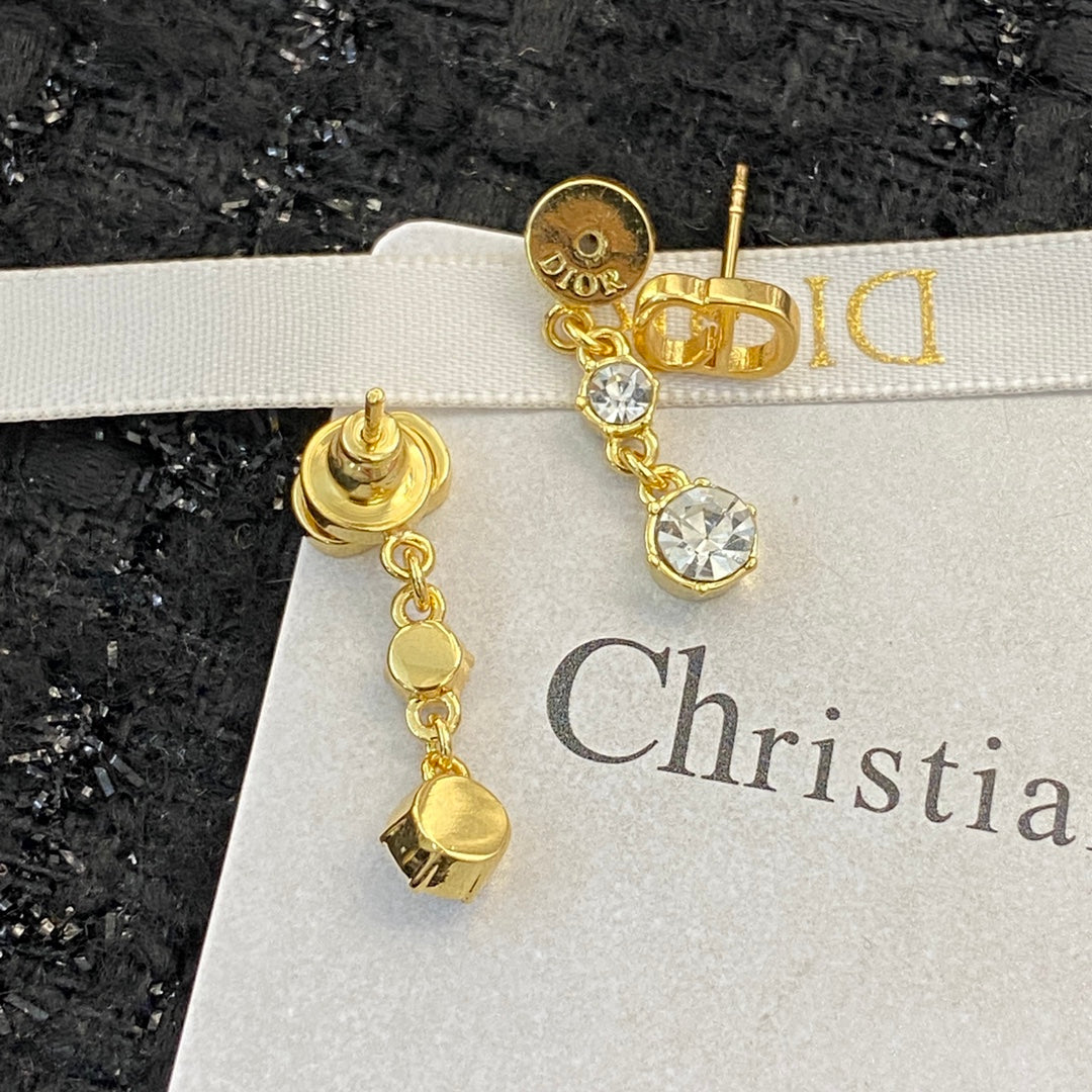 DIOR Crystal Tassel Pendant Necklace