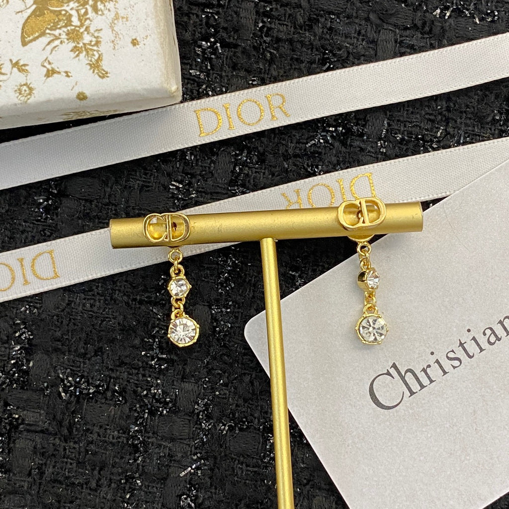 DIOR Crystal Tassel Pendant Necklace