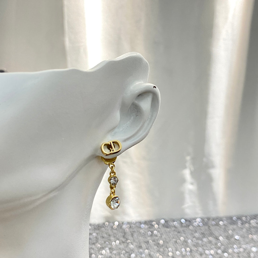 DIOR Crystal Tassel Pendant Necklace