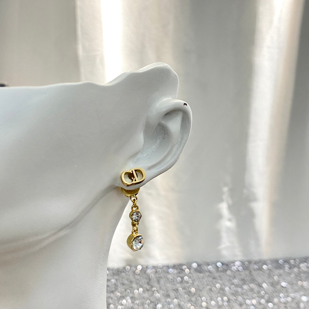 DIOR Crystal Tassel Pendant Necklace