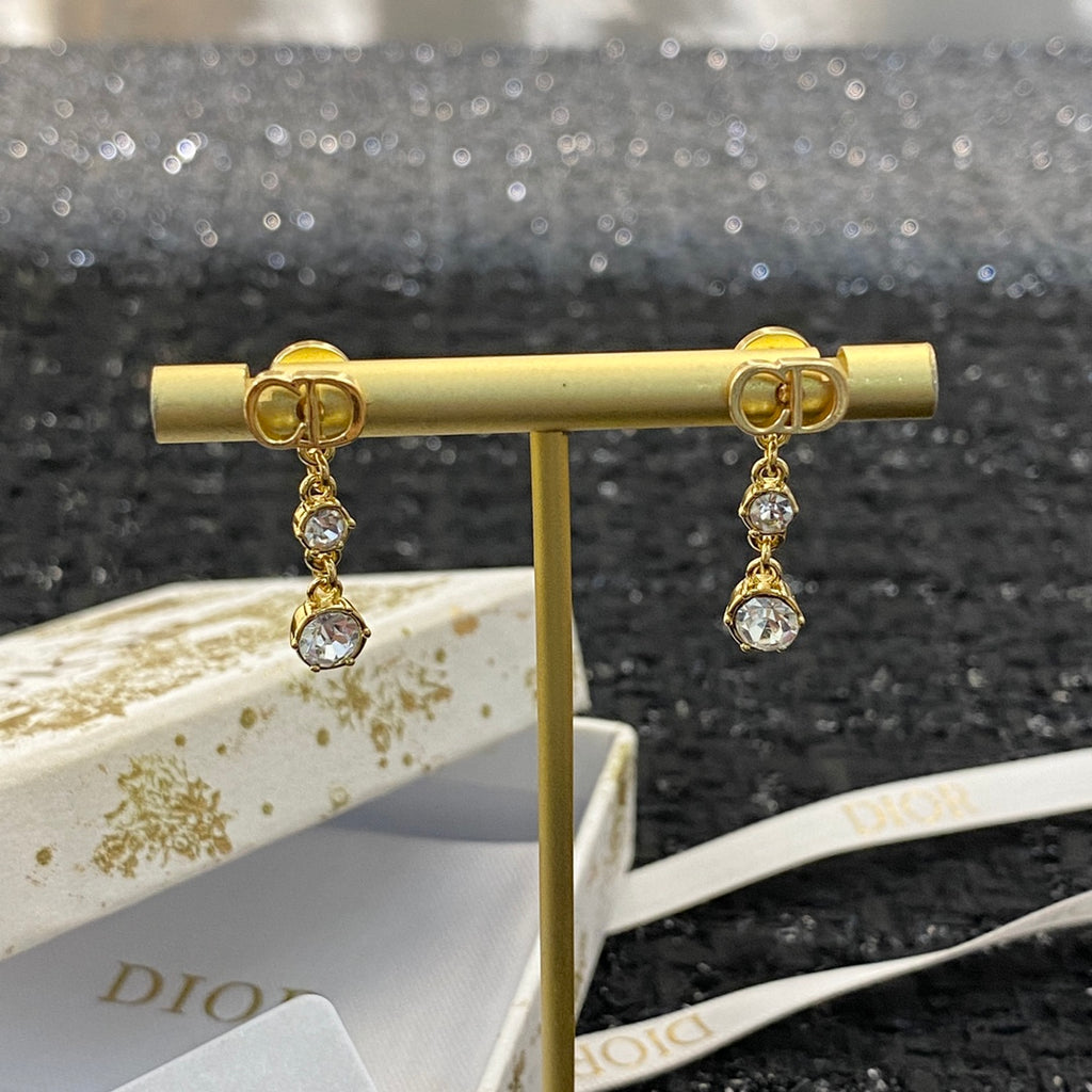 DIOR Crystal Tassel Pendant Necklace