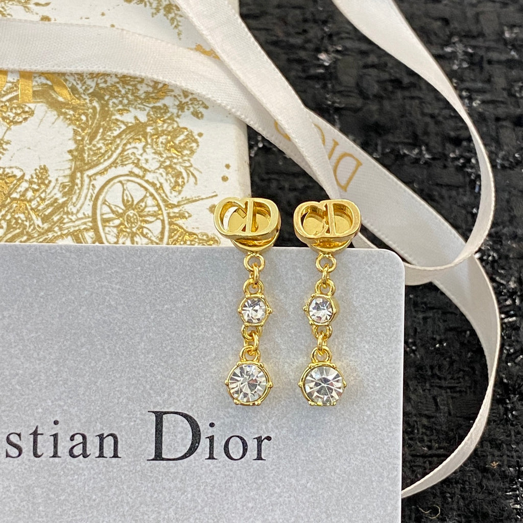 DIOR Crystal Tassel Pendant Necklace
