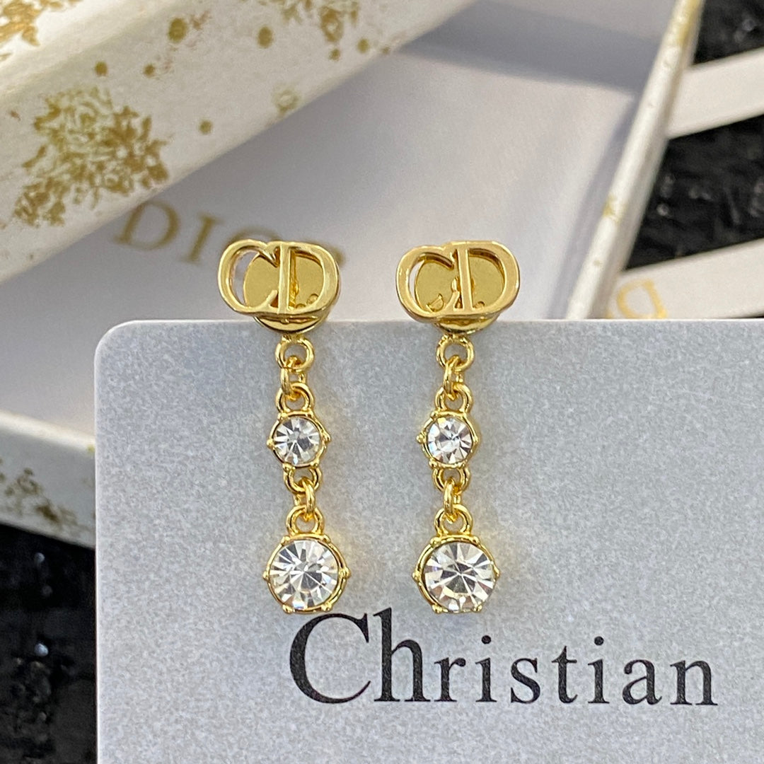 DIOR Crystal Tassel Pendant Necklace