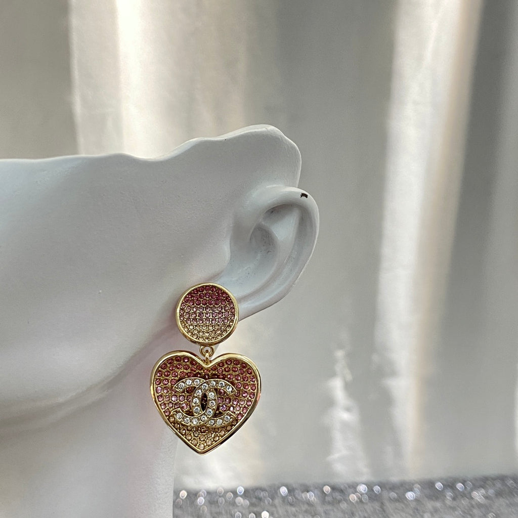 CHANEL Crystal Double-C Pendant Necklace